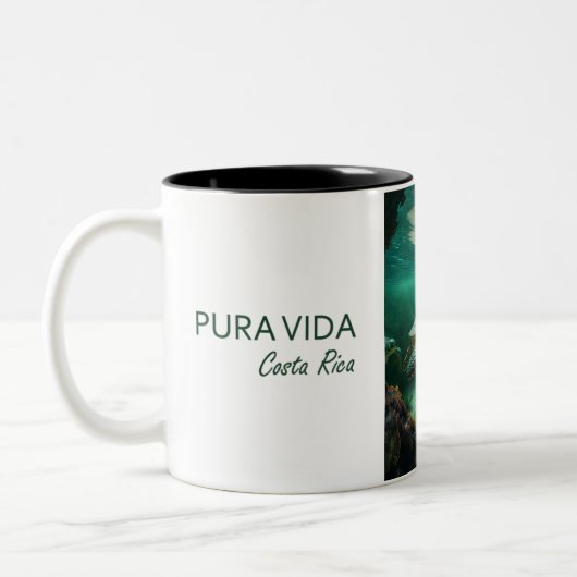 Pura Vida Costa Rica Turtle Café Mug (Gauche)
