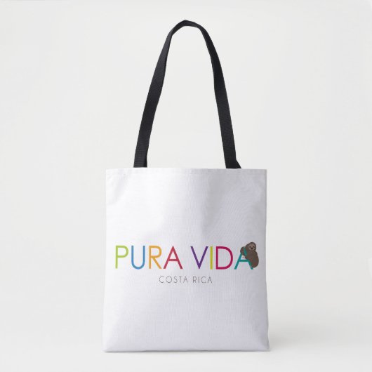 Pura Vida et sac fourre-tout à paresse (Devant)
