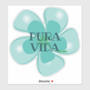 Pura Vida Hibiscus op maat gesneden vinyl Sticker