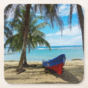 Pura Vida in Costa Rica - Centraal-Amerika Vierkante Kartonnen Onderzetter