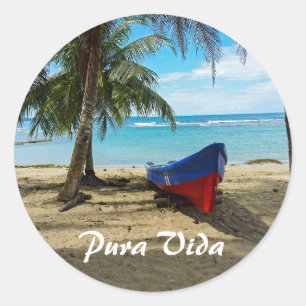 Pura Vida in Costa Rica - Midden-Amerika Ronde Sticker