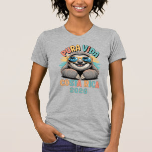 Pura Vida Luiaard Liefhebbers Costa Rica Relaxed T-shirt