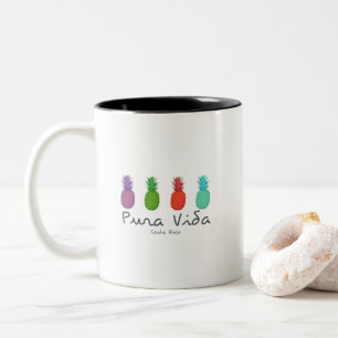 Pura Vida Pineapple Costa Rica Coffee Tweekleurige Koffiemok