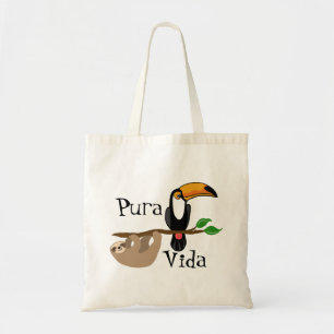 Pura Vida, sloth en toucan Tote Bag