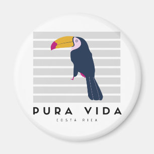 Pura Vida Toucan Costa Rica Souvenir Magneet