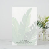 Pura Vida - Tropische bladeren Briefpapier (Staand voorkant)