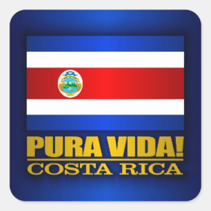 Pura Vida Vierkante Sticker