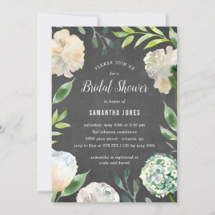 Pure Beauté Chalkboard Douche Fête Invitation
