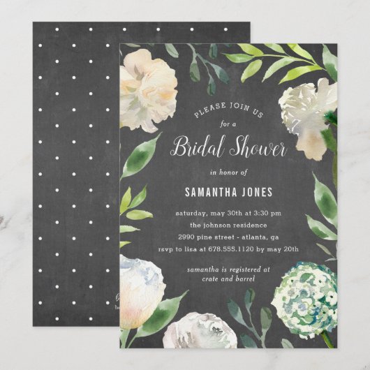 Pure Beauté nuptiale Invitation douche (Devant / Derrière)