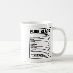 Pure Black Nutritional Facts Black Geschiedenis Ma Koffiemok