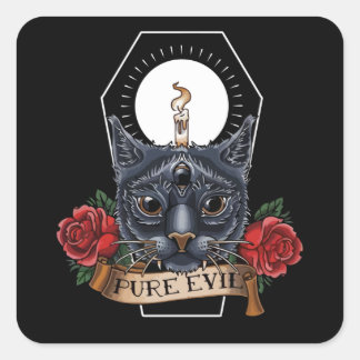 Pure bokskat vierkante sticker