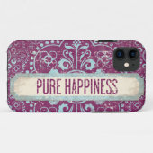 Pure Bonheur Purple Blue iPhone 5/5S Coque (Dos (Horizontal))