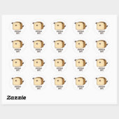Pure Bread Puppy Funny Puppy Bread Pun Ronde Sticker (Vel)