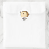 Pure Bread Puppy Funny Puppy Bread Pun Ronde Sticker (Tas)