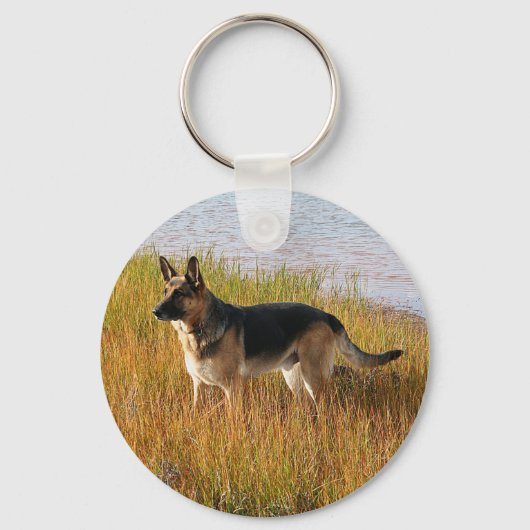 Pure Bred German Shepherd Foto op Sleutelhanger (Voorkant)