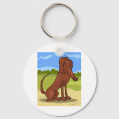 Pure Bred Irish Setter Dog Sleutelhanger (Voorkant)
