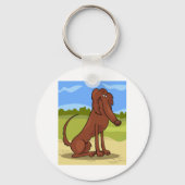 Pure Bred Irish Setter Dog Sleutelhanger (Achterkant)
