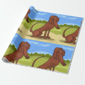 Pure Bred Irish Setter Dog Wrapping Paper Cadeaupapier (Uitgerold)