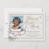 Pure Carte de remerciements funéraire du coeur (Devant)