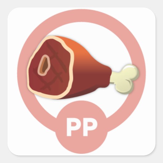 Pure eiwit (cruisefase) ticker vierkante sticker (Voorkant)