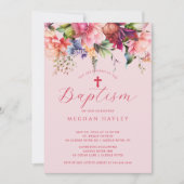 Pure Élégance Filles Baptême Invitation (Devant)
