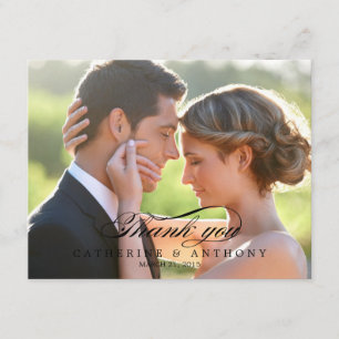 Pure Elegance Mariage Photo Carte de remerciements