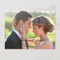 Pure Elegance Wedding Hartelijk dank - Zwarte kaar