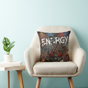 Pure Energy: Rock 'n' Roll Elektrische Gitaar Kussen