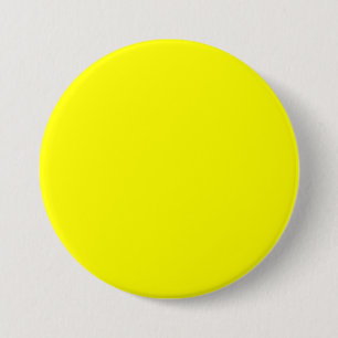 Pure geel - Heldere Sjabloon van Neon Lemon leeg Ronde Button 7,6 Cm