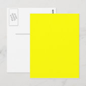 Pure Geel - Neon Lemon Heldere Sjabloon Blank Briefkaart (Voorkant / Achterkant)