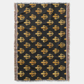 Pure Gold Fleur de Lis Deken (Voorkant Verticaal)
