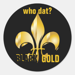 Pure Gold Fleur de Lis Ronde Sticker