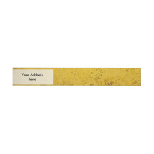 PURE GOLD LEAF Patroon + jouw tekst / foto Adreslabel Wikkel