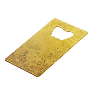 PURE GOLD LEAF Patroon + jouw tekst / foto Kredietkaart Flessenopener