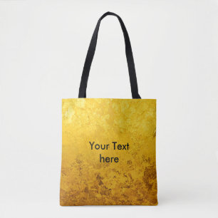 PURE GOLD LEAF Patroon + jouw tekst / foto Tote Bag