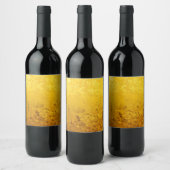 PURE GOLD LEAF Patroon + jouw tekst / foto Wijn Etiket (Flessen)