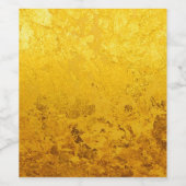 PURE GOLD LEAF Patroon + jouw tekst / foto Wijn Etiket (Enkel label)