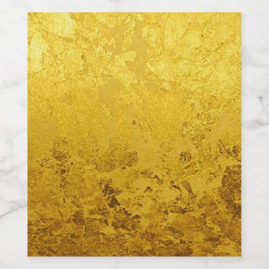 PURE GOLD LEAF Patroon + jouw tekst / foto Wijn Etiket (Enkel label)
