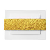 PURE GOLD PAPER Patroon + jouw tekst / foto Uitnodigingen Wikkel (Voorkant Voorbeeld)