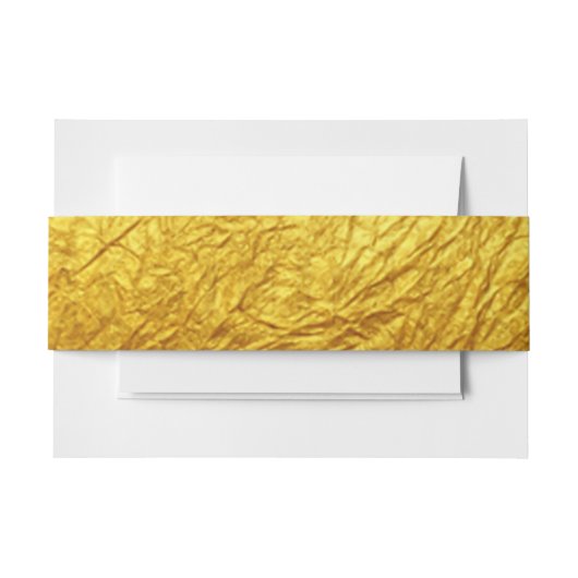 PURE GOLD PAPER Patroon + jouw tekst / foto Uitnodigingen Wikkel (Voorkant Voorbeeld)