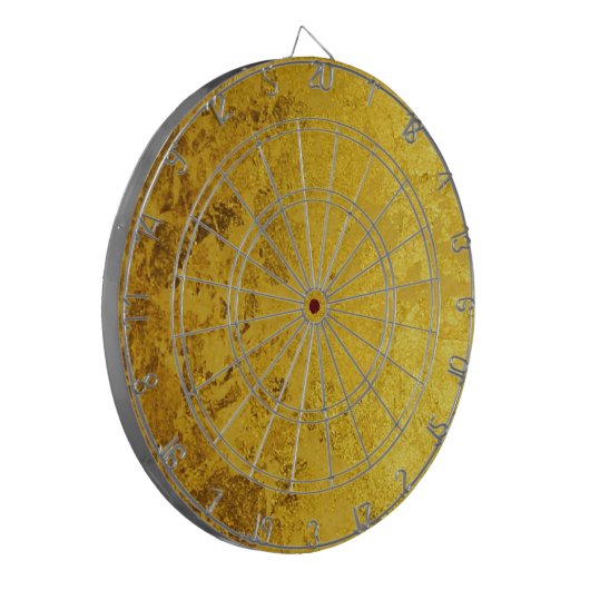 PURE GOLD-patroon / goudblad Dartbord (Voorkant Links)