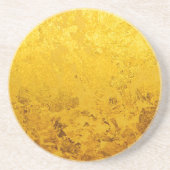 PURE GOLD-patroon / goudblad Zandsteen Onderzetter (Voorkant)