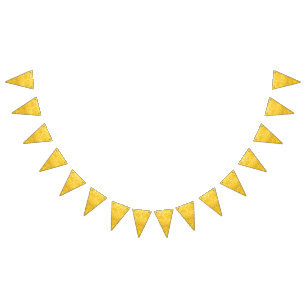 PURE GOLD Sparkles Patroon + jouw tekst/foto Vlaggetjes