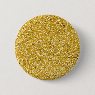 PURE GOLD Splatter Patroon + jouw tekst Ronde Button 5,7 Cm