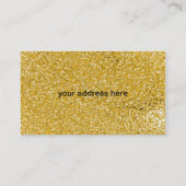 PURE GOLD Splatter Pattern + your text Visitekaartje (Achterkant)