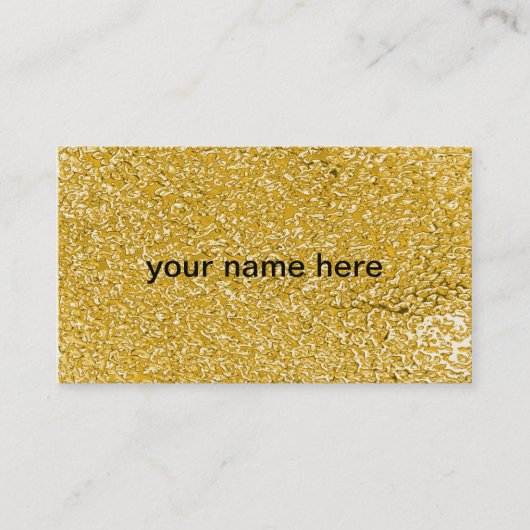 PURE GOLD Splatter Pattern + your text Visitekaartje (Voorkant)