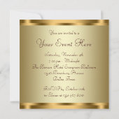 Pure Gold Toutes Occasions Invitations Fête (Dos)