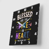 Pure hart zegeningen vierkante klok (Hoek)