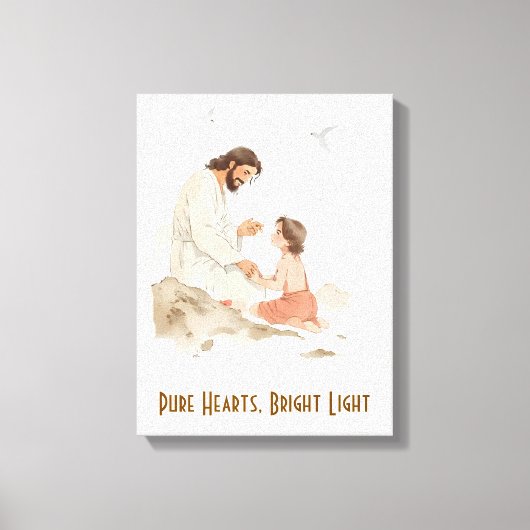 Pure Hearts Bright Light Canvas Afdruk (Voorkant)