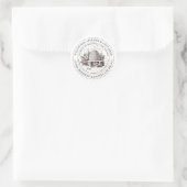 Pure Honey and Beeswax Lip Balm  Skep Ronde Sticker (Tas)